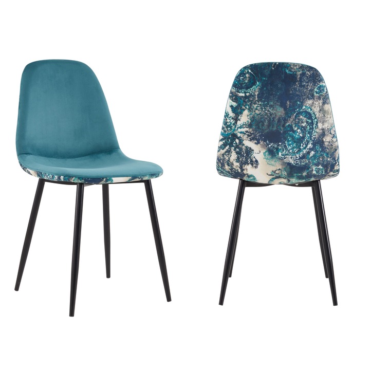 Heinner Home Jaquard Velvet szék, 2db, kék