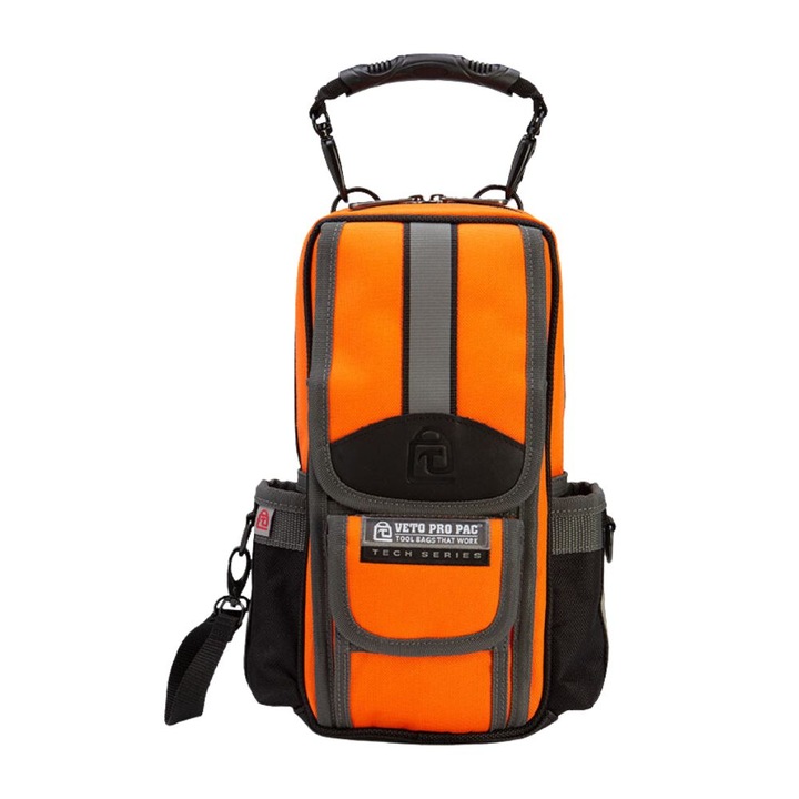 Geanta scule cu 10 buzunare, Veto Pro Pac MB2 Hi-Viz Orange, baza rezistenta la apa, nituri din bronz