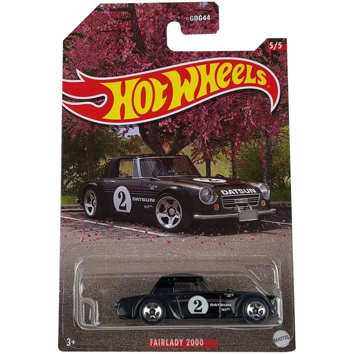 Метална кола Hot Wheels, Japanese Classics, Fairlady 2000, 1:64, Черна