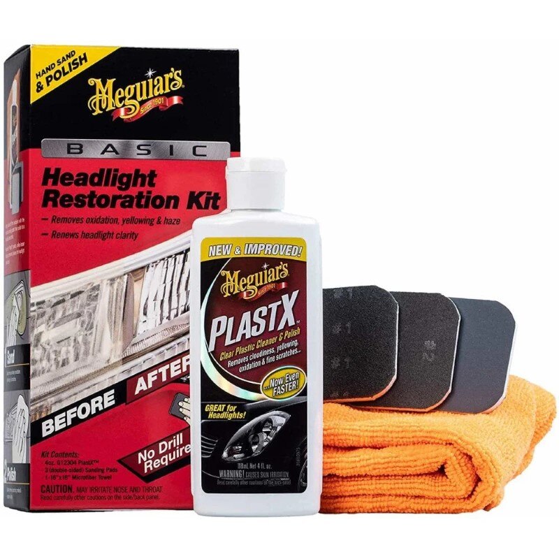 Set de Kit Polish Faruri Meguiars Basic Headlight Restoration Kit cu