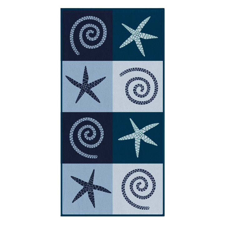 Плажна кърпа, Памук, Кралско синьо, 150х70 см