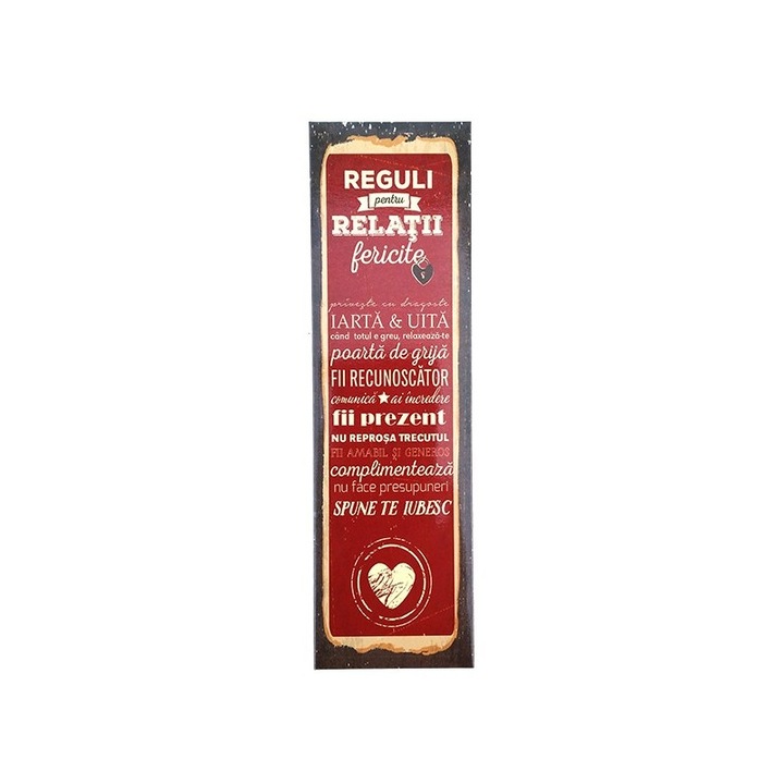 Magnet placuta cu maxime despre relatie, M5, 5X17 cm
