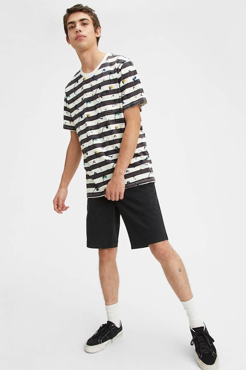 Levi's, Bermude chino cu talie medie, Negru stins, 30