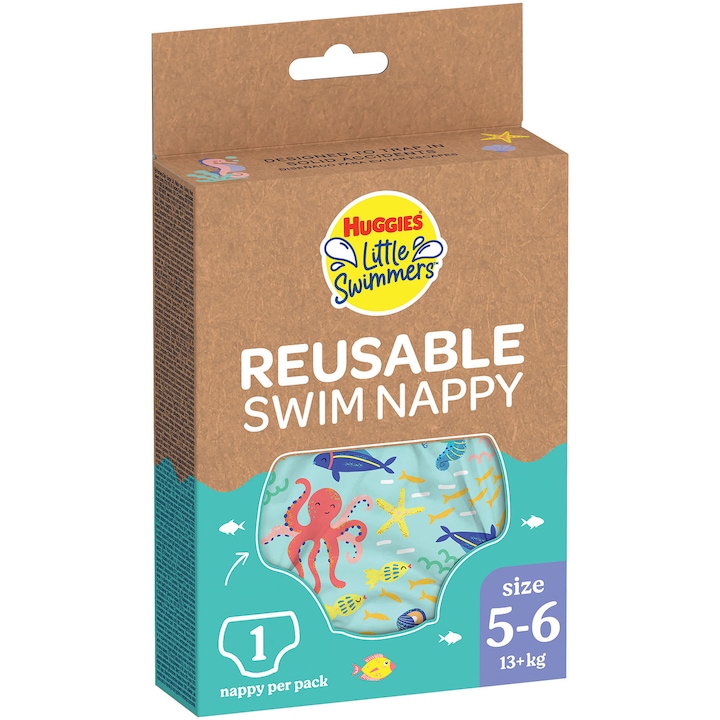 ΠΠ°ΡΠΈΡΠΊΠΈ Π·Π° ΠΏΠ»ΡΠ²Π°Π½Π΅ Huggies UnderSea, Π Π°Π·ΠΌΠ΅Ρ 5-6, + 13 ΠΊΠ³, 1 Π±ΡΠΎΠΉ