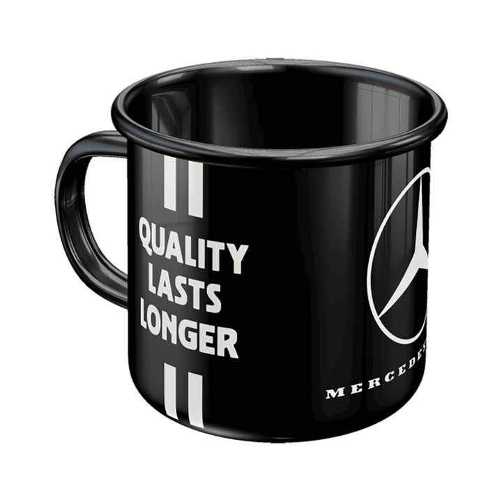 Cana metalica emailata 330 ml Mercedes Daimler Truck Drivers Only