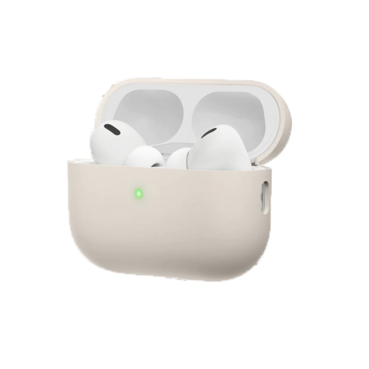 Husa cu snur pentru Apple AirPods Pro 2, Elago, Nylon, Bej
