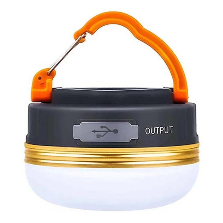 Lampa de camping Superfire T60-A, LED, 2.5W, 5 moduri, IP44, 1000 mAh, Negru