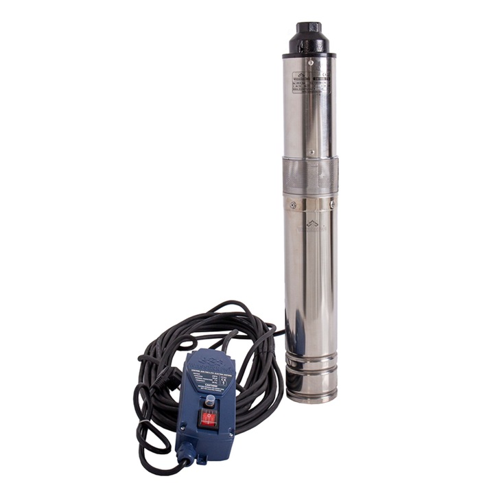 Потопяема Помпа За Чиста Вода Wasserkonig, 2-Полюсен Асинхронен Двигател, Корпусът На Двигателя И Валът На Помпата Са Изработени От Неръждаема Стомана, Изпускателно Тяло От Чугун, 50 l/Мin, 1400 W, Максимална Височина На Изпразване 110 М