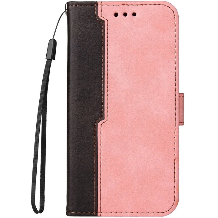 Samsung Galaxy A52 / A52 5G / A52s 5G SM-A525F / A526B / A528B, Oldalra nyíló tok, stand, kártyatartóval, kézpánttal, Wooze Colour Wallet, rózsaszín (130187)