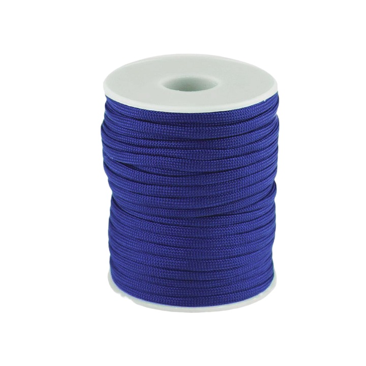 Paracord zsinór, átmérője 4 mm, 23 m kobaltkék