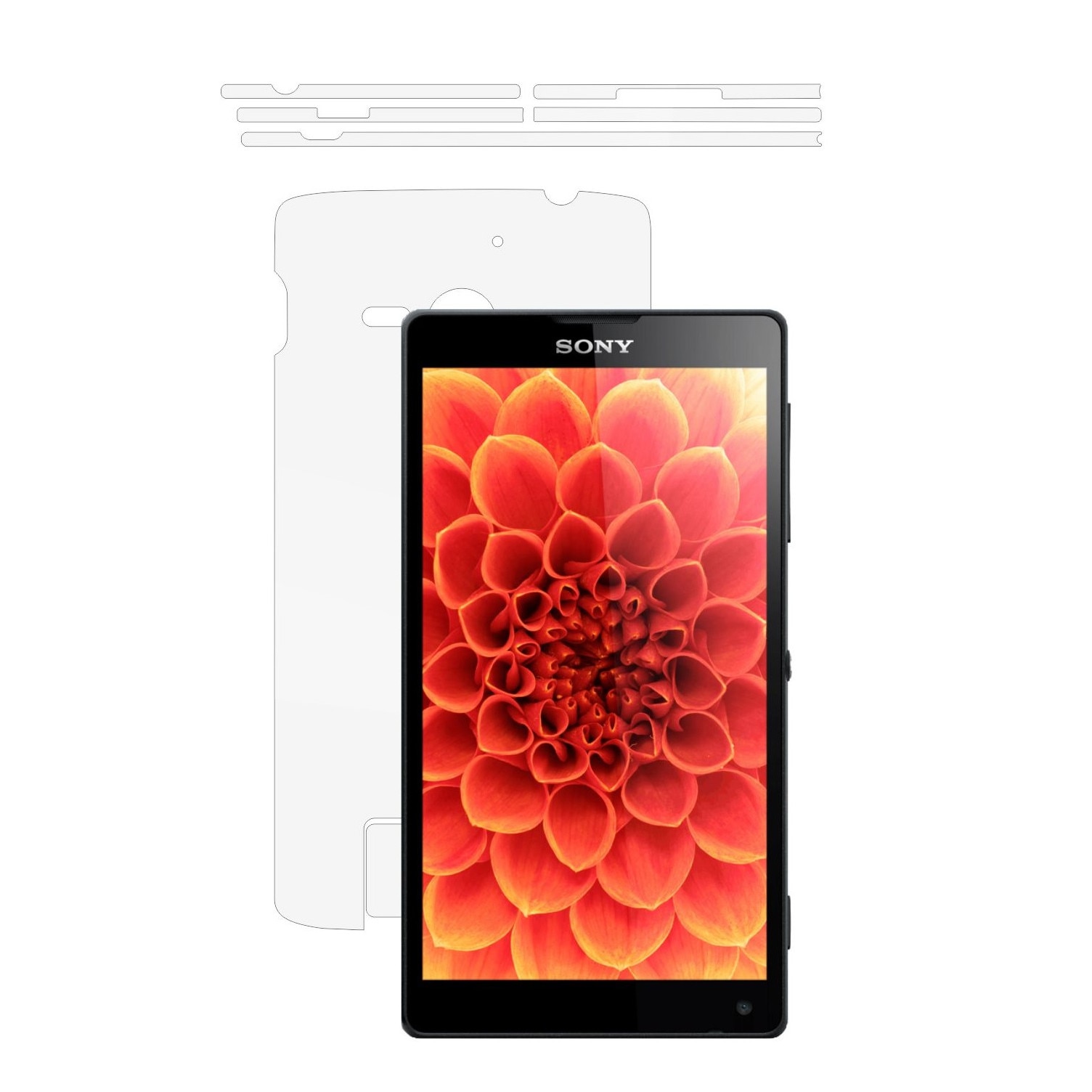 Folie Protectie Invisible Skinz Ultra-Clear AutoRegeneranta, Husa Transparenta de tip Skin Adeziv pentru Carcasa si Laterale, dedicata Sony Xperia ZL