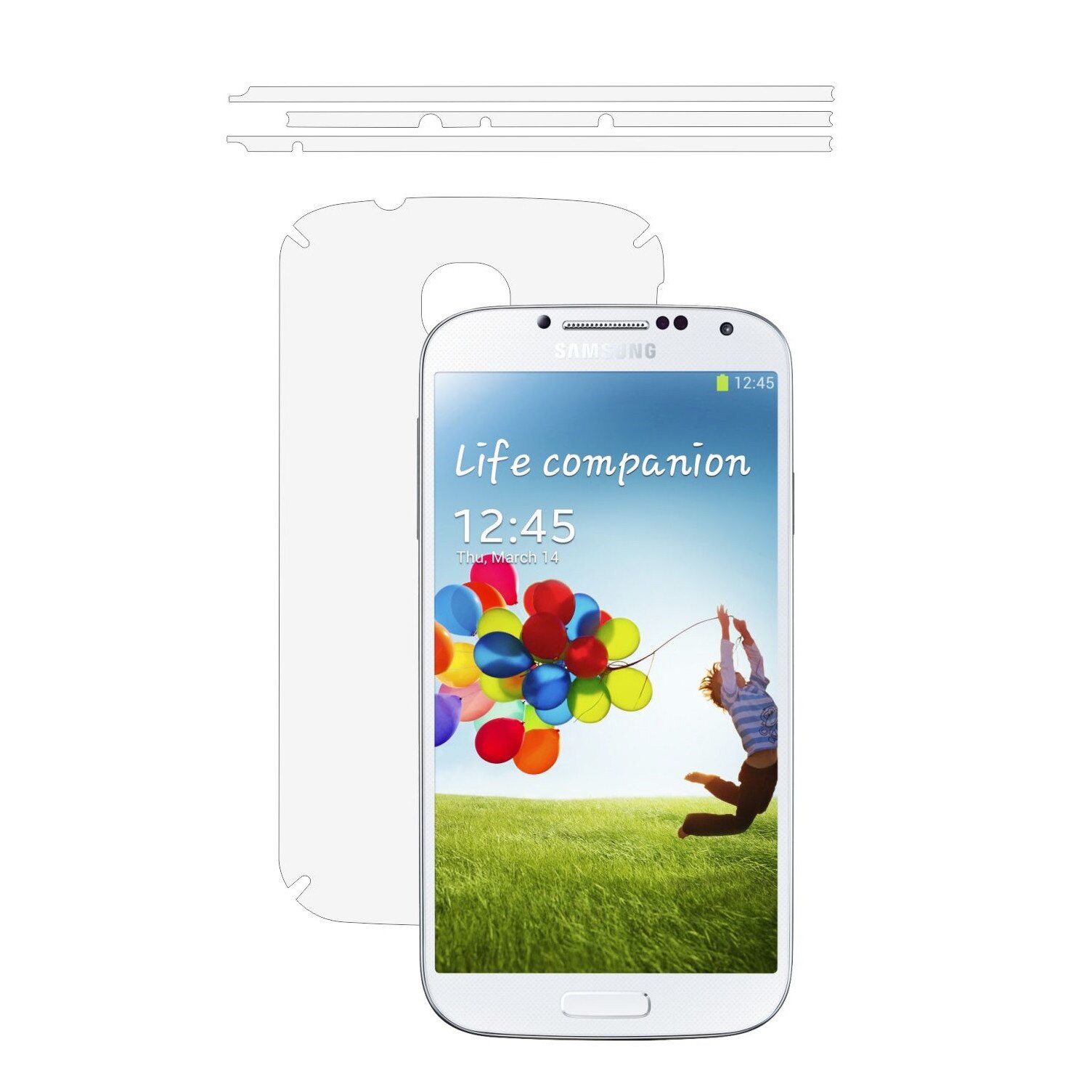 Folie Protectie Invisible Skinz Ultra-Clear AutoRegeneranta, Husa Transparenta de tip Skin Adeziv pentru Carcasa si Laterale, dedicata Samsung Galaxy S4