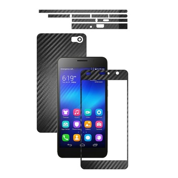 Folie de protectie Carbon Skinz, Husa de tip Skin Adeziv pentru Carcasa, Carbon Negru dedicata Huawei Honor 6 Glory 6 Folie de protectie Carbon Skinz, Husa de tip Skin Adeziv pentru Carcasa, Carbon Negru dedicata Huawei Honor 6 Glory 6