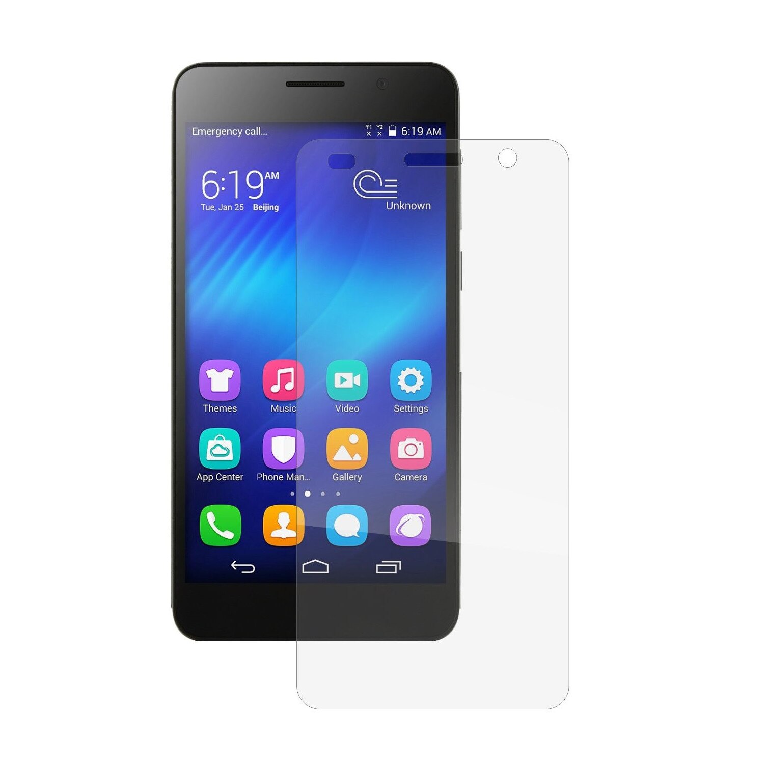 Set 2 Folii Protectie Ecran, Acoperire Totala, Adezive si Foarte Flexibile, Invisible Skinz Ultra-Clear HD pentru Huawei Honor 6 Glory 6