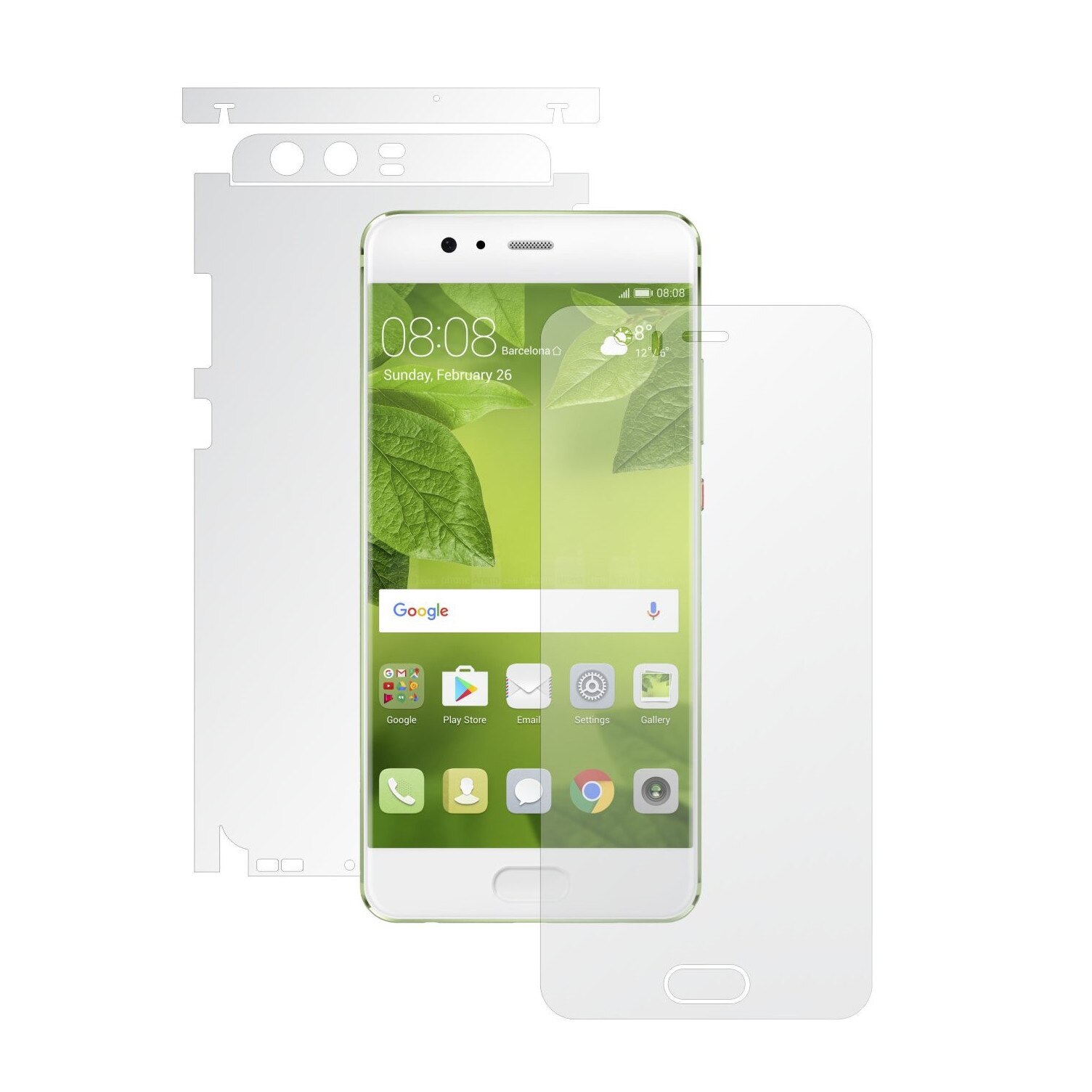 Folie Protectie Full Body Invisible Skinz Ultra-Clear AutoRegeneranta, Husa Transparenta de tip Skin Adeziv pentru Carcasa si Ecran, dedicata Huawei P10 + Plus