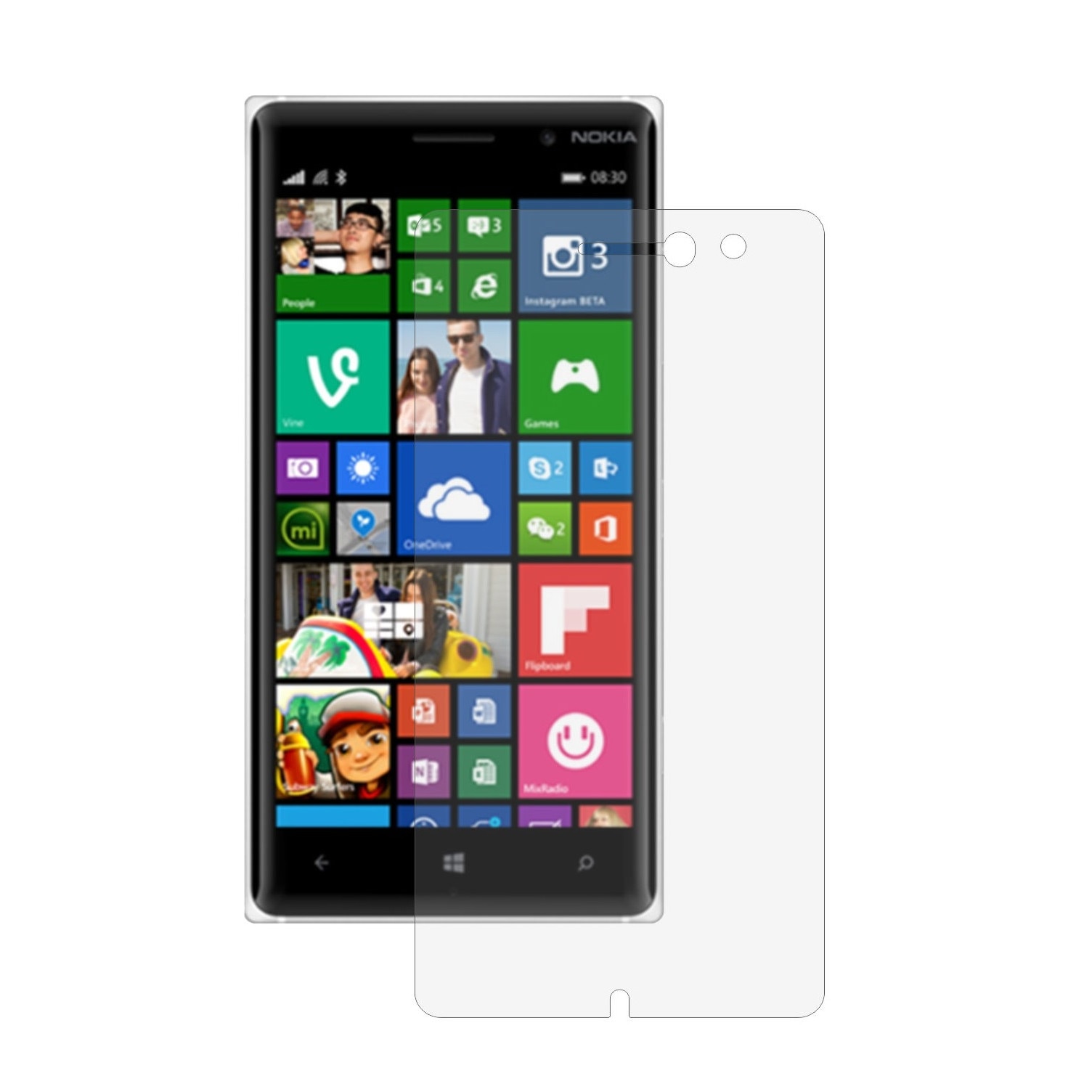 Folie Protectie Ecran, Acoperire Totala, Adeziva si Foarte Flexibila, Invisible Skinz Ultra-Clear AutoRegeneranta pentru Nokia Lumia 830