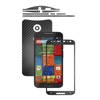 Folie de protectie Carbon Skinz, Husa de tip Skin Adeziv pentru Carcasa, Carbon Negru dedicata Motorola Moto X2 2014 Folie de protectie Carbon Skinz, Husa de tip Skin Adeziv pentru Carcasa, Carbon Negru dedicata Motorola Moto X2 2014