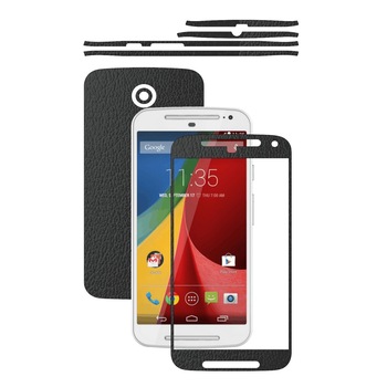 Folie de protectie Carbon Skinz, Husa de tip Skin Adeziv pentru Carcasa, Piele Neagra dedicata Motorola Moto G 2 2014 Folie de protectie Carbon Skinz, Husa de tip Skin Adeziv pentru Carcasa, Piele Neagra dedicata Motorola Moto G 2 2014