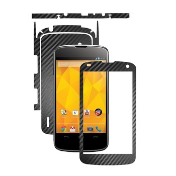 Folie de protectie Carbon Skinz, Husa de tip Skin Adeziv pentru Carcasa, Carbon Negru dedicata LG Google Nexus 4 Folie de protectie Carbon Skinz, Husa de tip Skin Adeziv pentru Carcasa, Carbon Negru dedicata LG Google Nexus 4