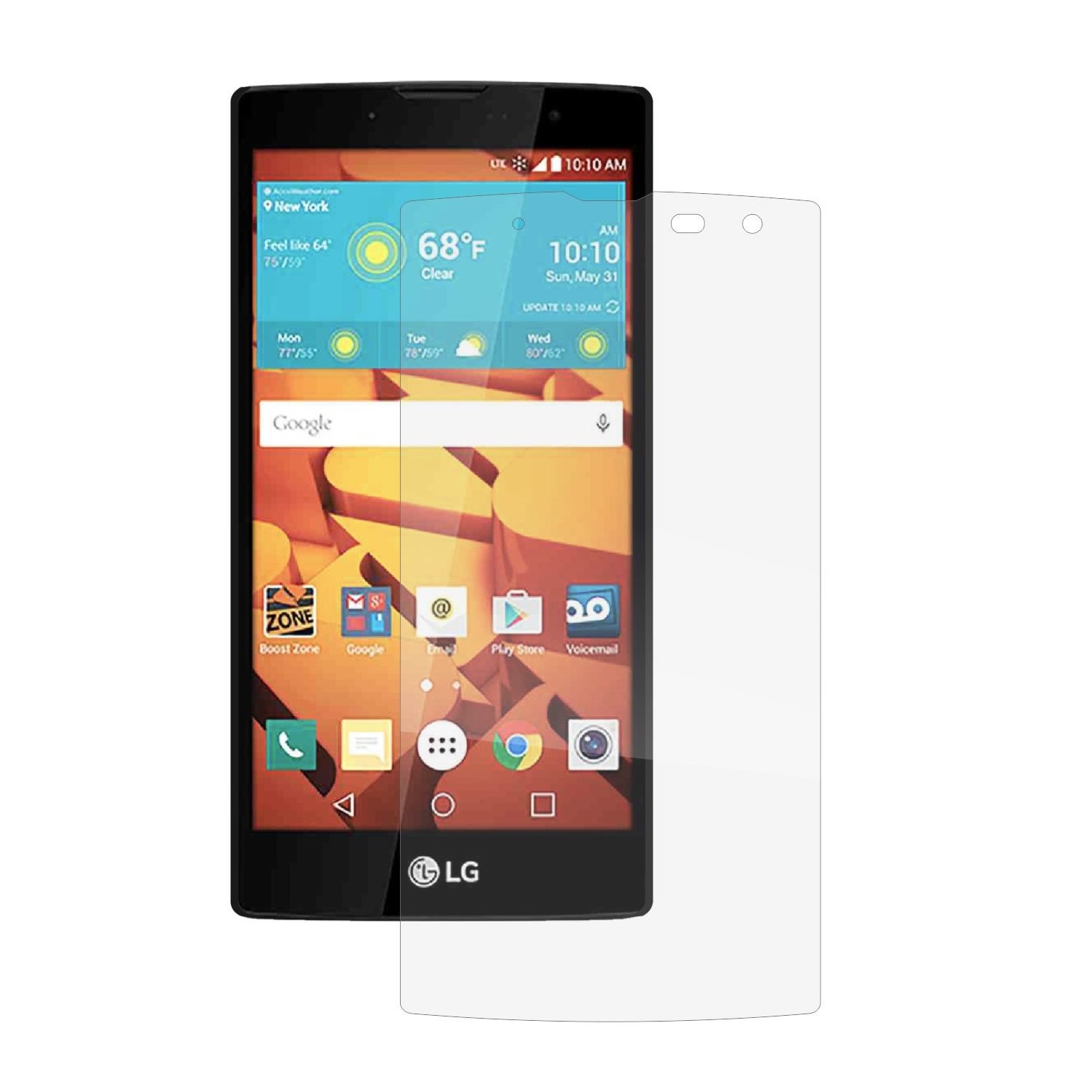 Set 2 Folii Protectie Ecran, Acoperire Totala, Adezive si Foarte Flexibile, Invisible Skinz Ultra-Clear HD pentru LG G4c, LG G4 Mini