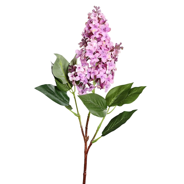 Изкуствено декоративно растение люляк, розово, 53 см
