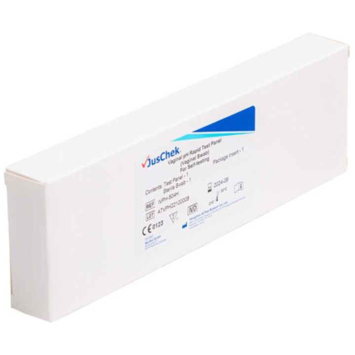 Test rapid pH vaginal, autotestare Juschek, DDS Diagnostic, 1 test/kit