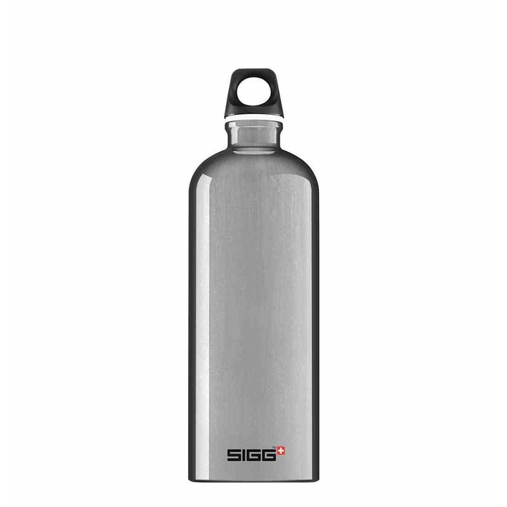 Bidon de apa din aluminiu, SIGG Traveler 1.0 L, Gri