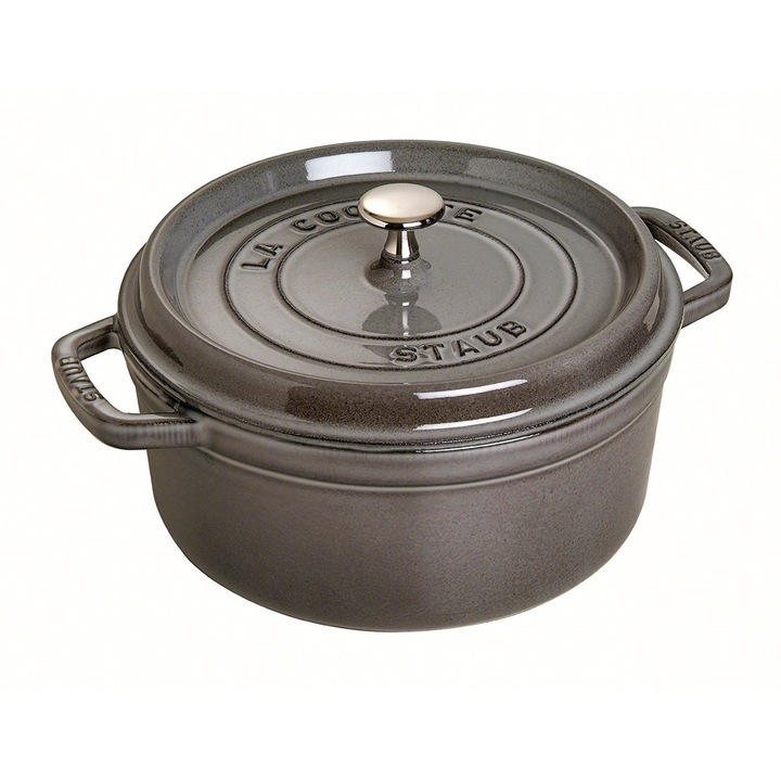 Тенджера Staub, За готвене с пара, Светлосив, 5.2 л