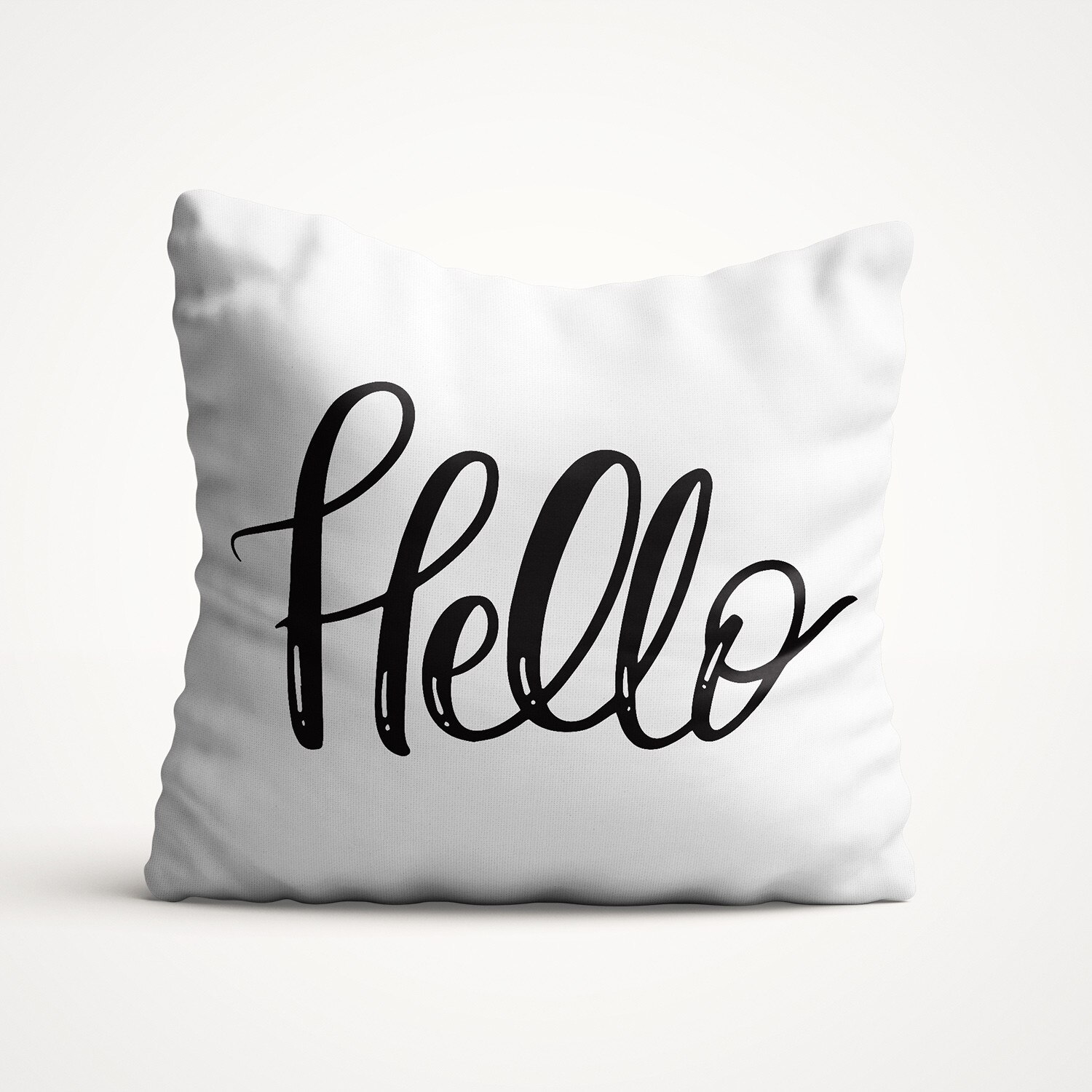 Perna decorativa cu mesaj, Felicis, Hello, world!