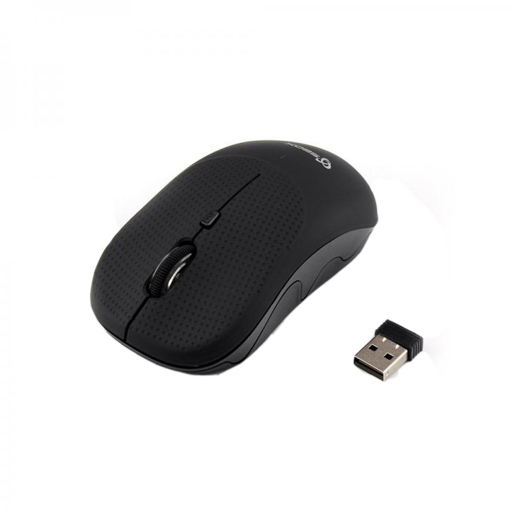 Безжична мишка Sbox WM-106, Амбидекстър, 1600DPI, 4D оптичен сензор, Nano 2.4Ghz ключ, 105 гр., Черен