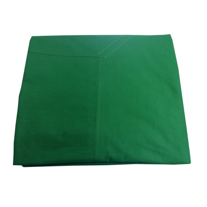 Еластичен чаршаф 180 x 200 x 38 см, Casa Bucuriei, изумрудено зелено, 100% памук ранфорс, 260 см x 280 см