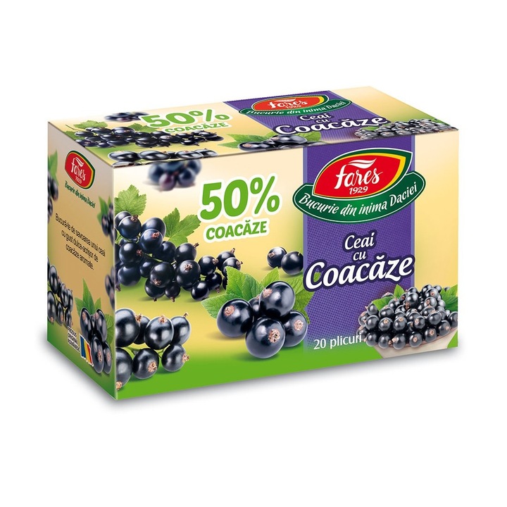 Ceai Coacaze, 20 plicuri, Fares