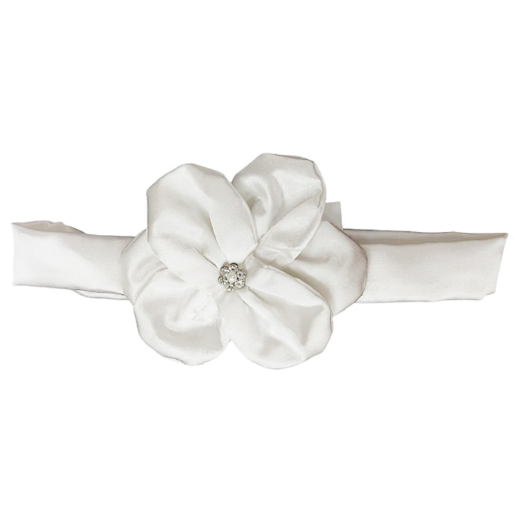 Лента за глава за момиче Mini Junior MJ1801A-1-3, Бяла 38 CM Стандартна