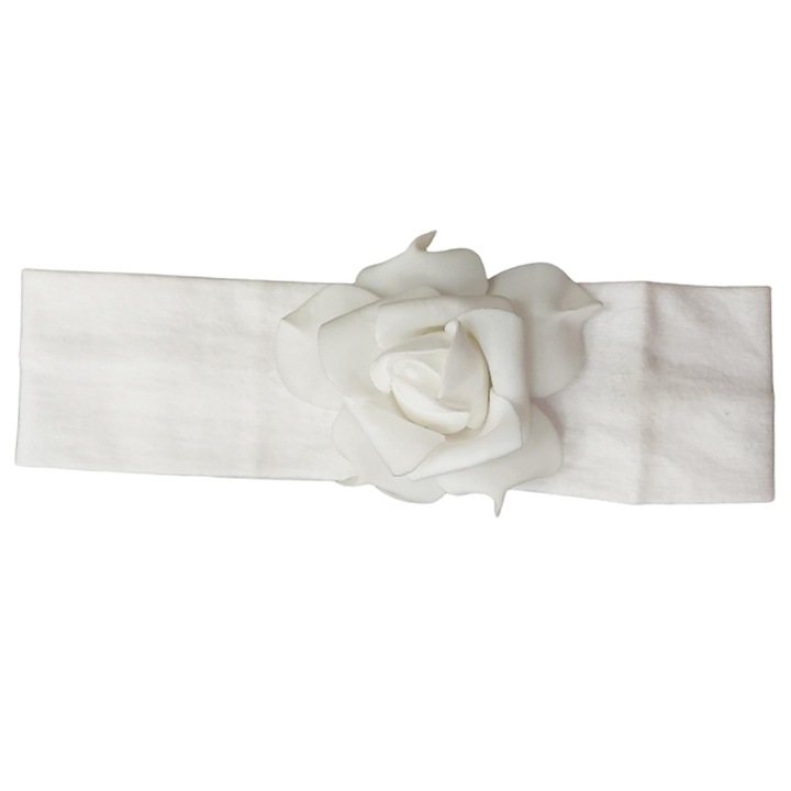 Лента за глава за момиче Mini Junior MJ0305AL-1-3, Бяла 38 CM Стандартна