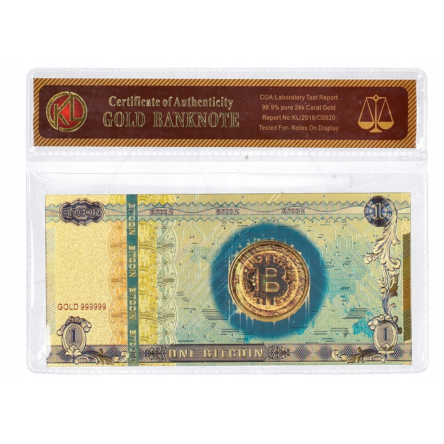 Bancnota placata cu aur 1 bitcoin, Xtech, PVC, 15.5 x 7.7 cm, Multicolor -  eMAG.ro