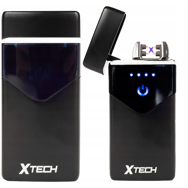 Запалка, Xtech, цинк, USB, черен