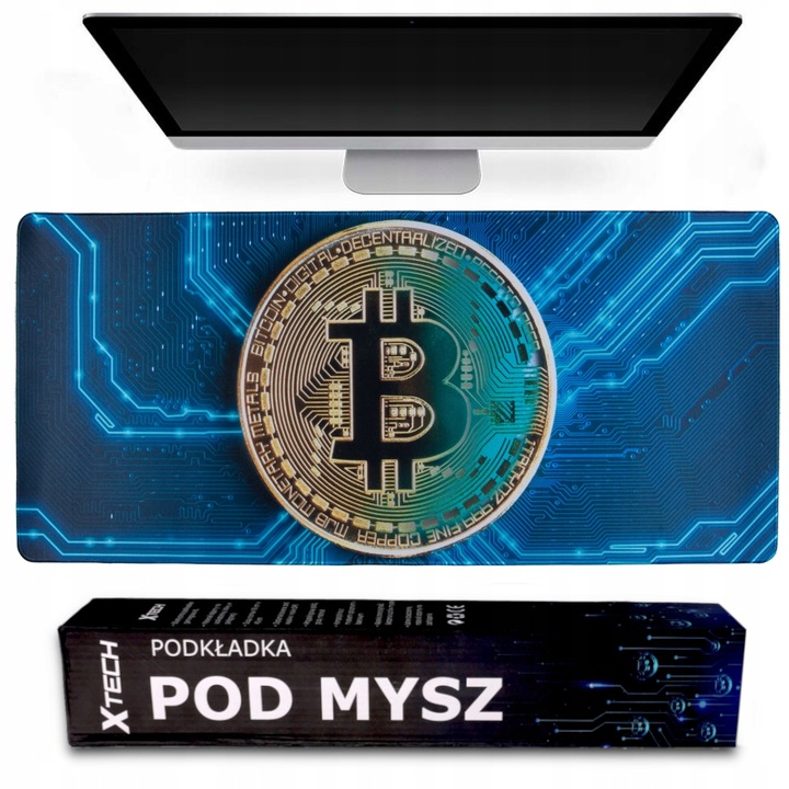 Подложка за мишка, Xtech, 90 x 40 см, многоцветна