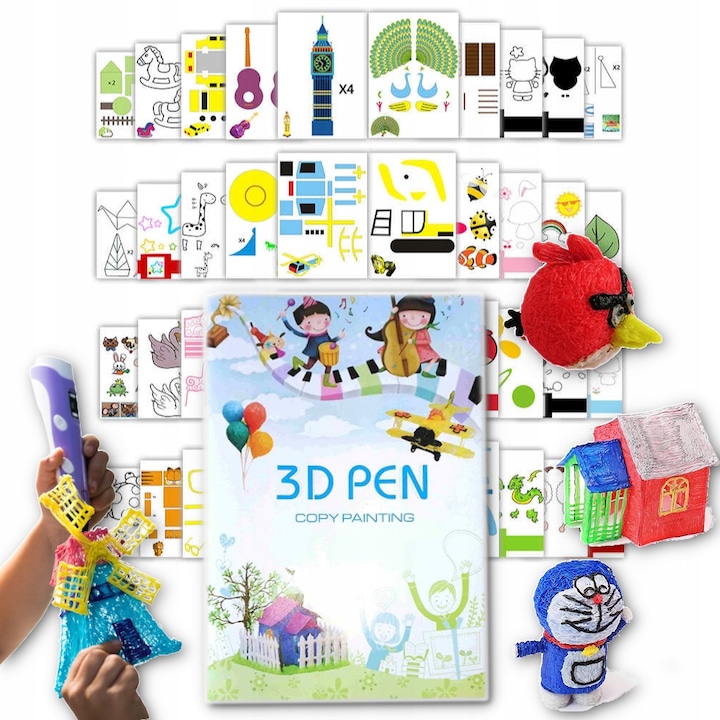 Sablonkönyv, 3D toll-2, többszínű