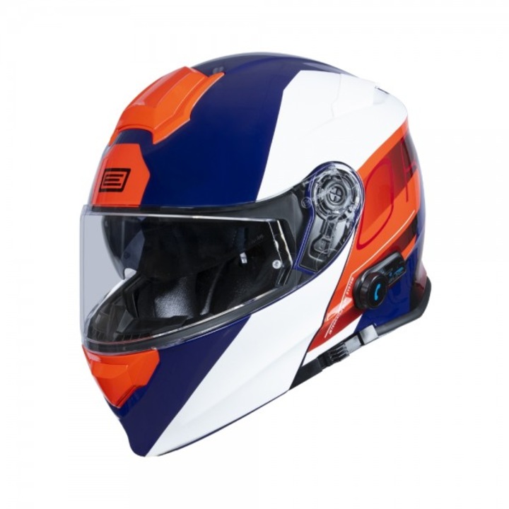 Casca moto Origine Delta BT Row rabatabila cu ochelari, Bluetooth incorporat, culoare rosu/alb, marime M