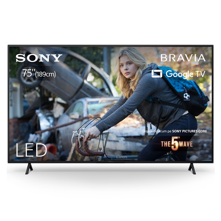 Televizor Sony BRAVIA LED 75X75WL, 189 cm, Smart Google TV, 4K Ultra HD, Clasa F