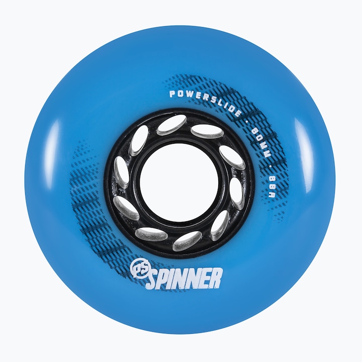 Set roti de patinaj Powerslide Spinner 80mm/88A, Albastru, 4 bucati