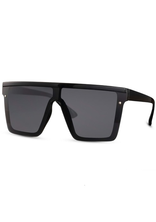Овърсайз слънчеви очила QuTek унисекс черни, 60-20-140 стандарт