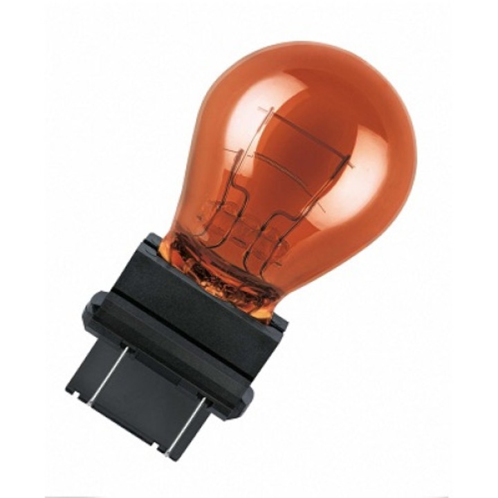 Set 10 Becuri Auto OSRAM, 12V, PY27/7W, 27/7 W, Conector W2,5x16q, Pentru Semnalizare, Original