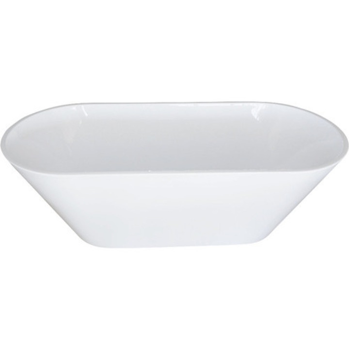 Cada de baie ovala freestanding Luna 75x170x58 cm acril alb