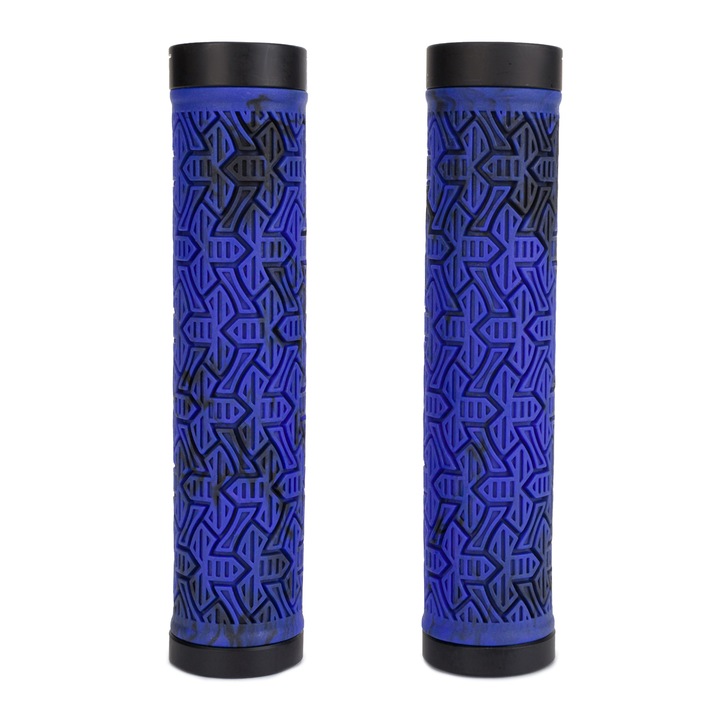 Set 2 mansoane bicicleta, Dartmoor, Cauciuc/Aluminiu, 33 x 145 mm, Albastru/Negru