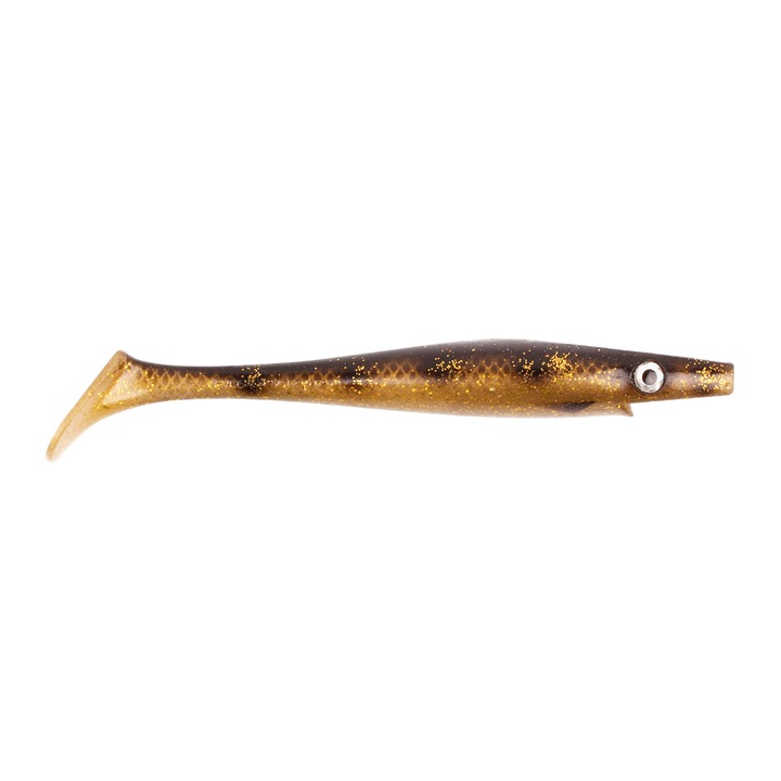 2 db csali készlet: Shad, Strike Pro, Ripper Pig Jr, gumi, 50g, 20 cm, barna/arany