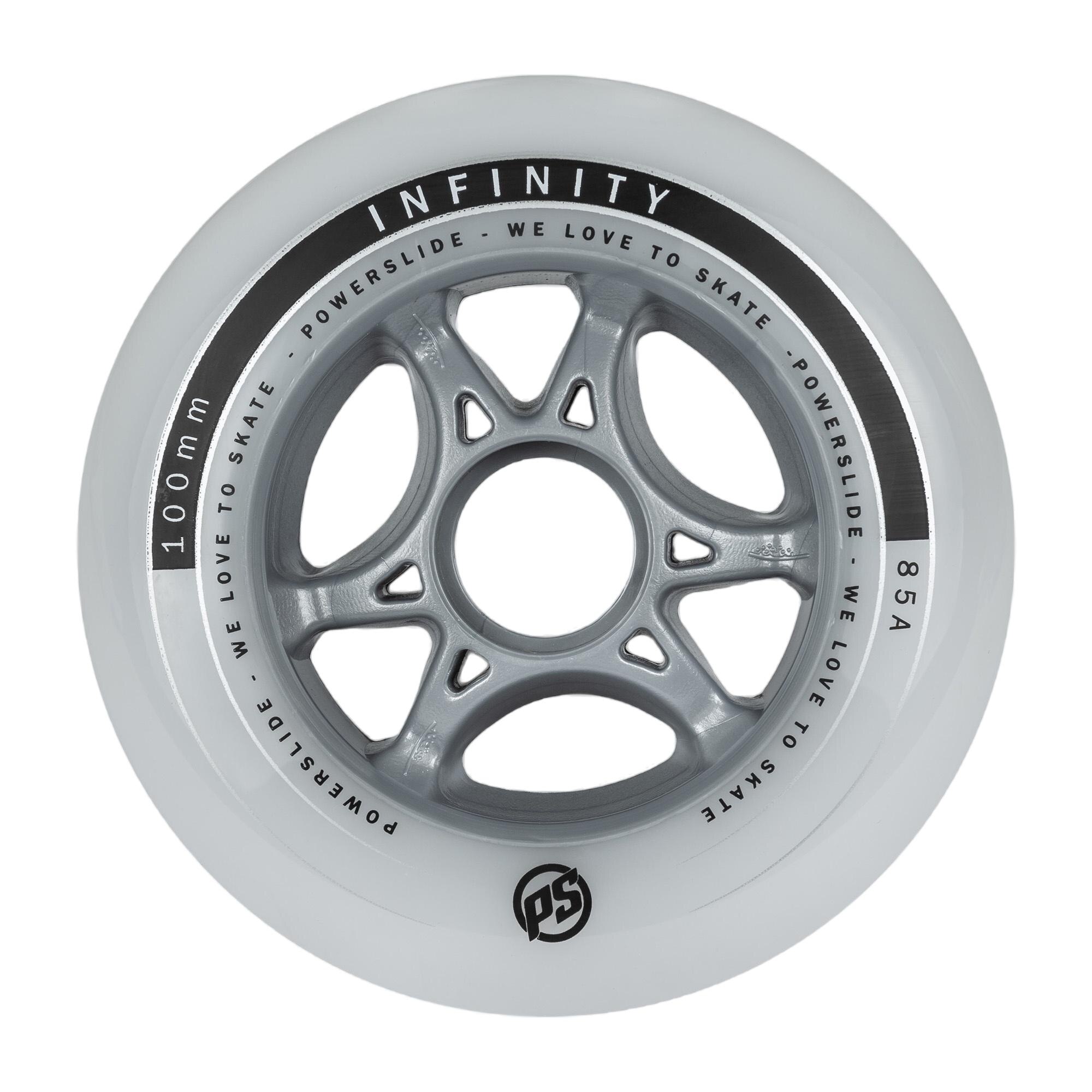 Lot De 4/6 Roues De Patins En Ligne 85A 100 Mm/110 Mm Avec Roulements - Roues PU Blanches Pour Roller