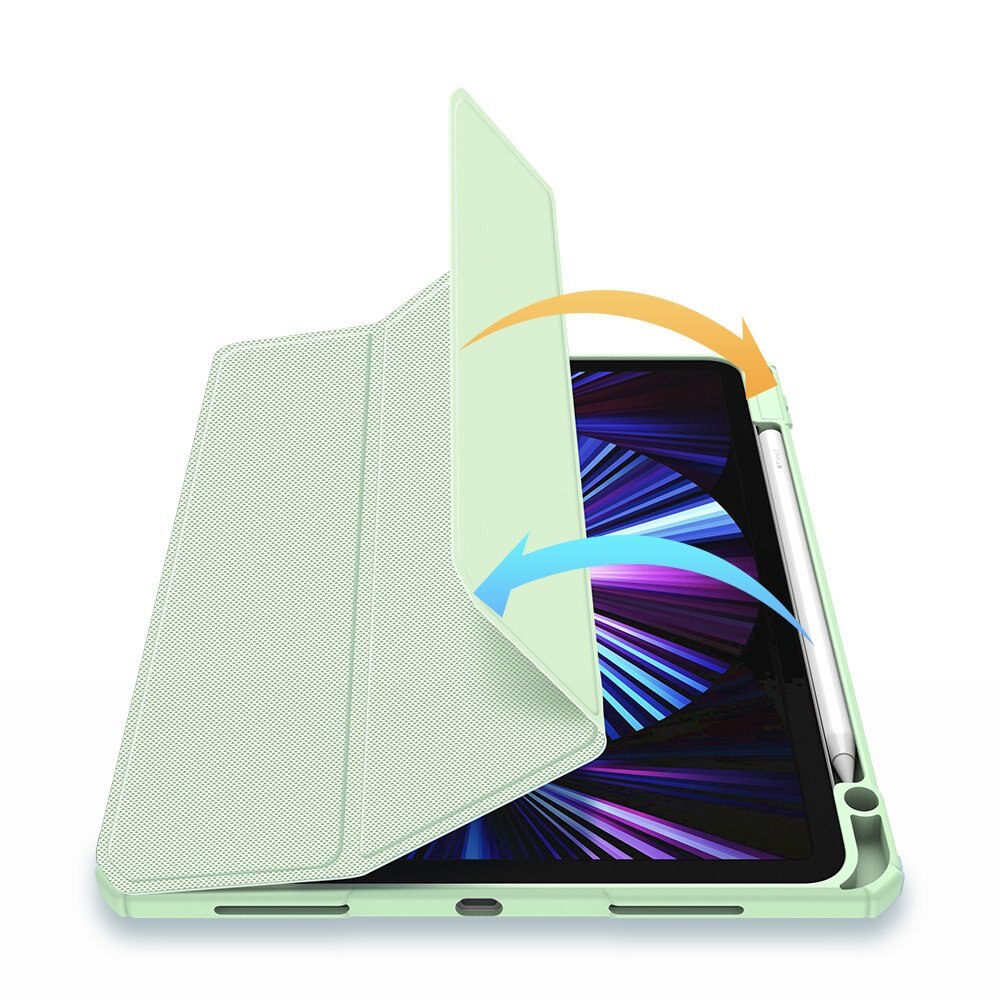 Husa de protectie Premium Quality, pentru Apple iPad Air, 2020/2022, cu suport pentru Pen, Flip cover, Verde deschis