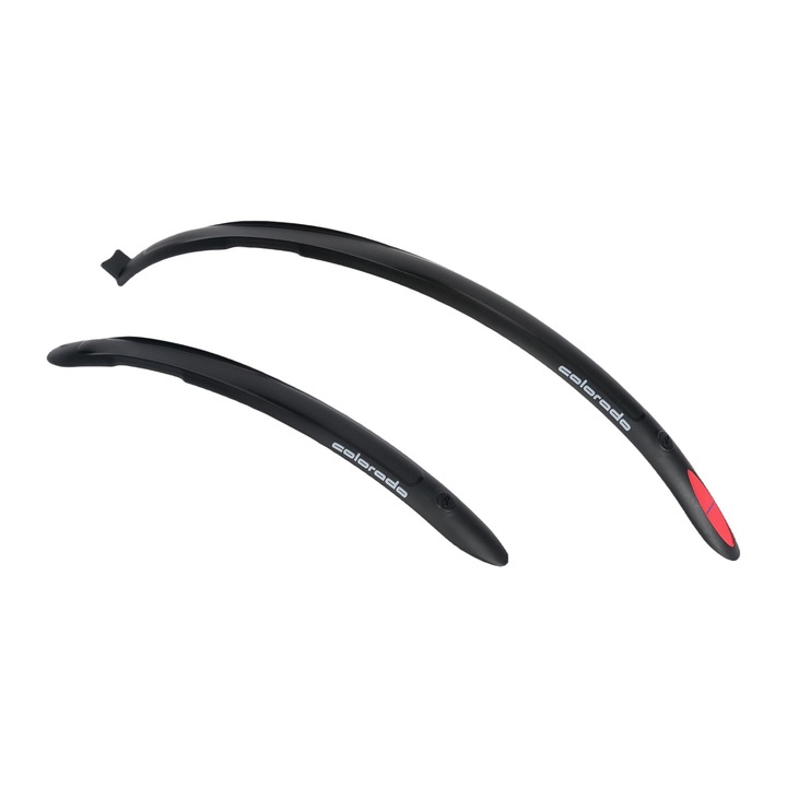Set 2 aparatori noroi pentru bicicleta, Polisport, Colorado, Plastic, 28", Negru