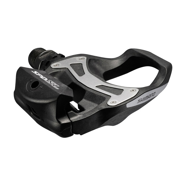 Pedale bicicleta, Shimano, Inox, Negru